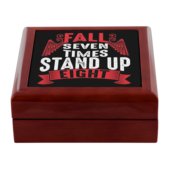 Fall Seven Times Stand Up Eight Jewelry Box