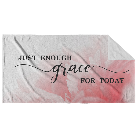 Just Enough Grace For Today Beach Towel