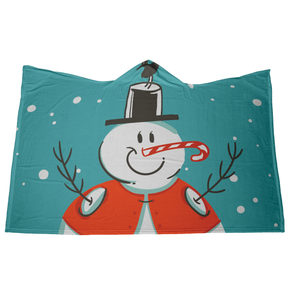 Friendly Snowman Hooded Blanket