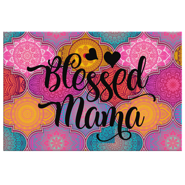 Blessed Mama Canvas Wall Art