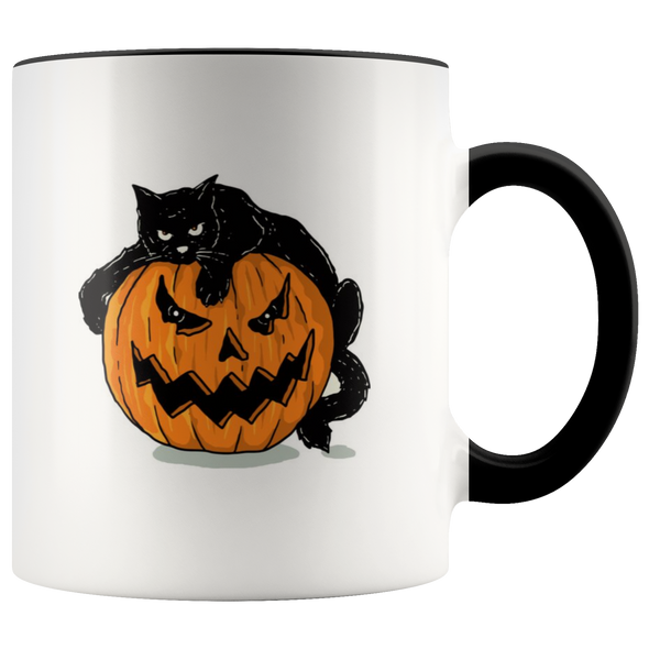 Halloween Bad Mood Cat 11oz Accent Mug