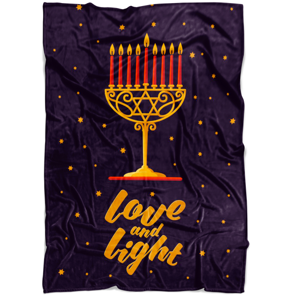 Love and Light - Red Fleece Blanket