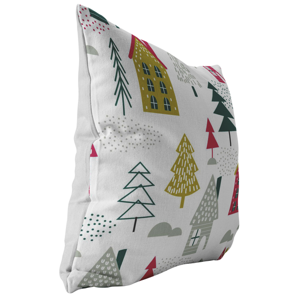 A Pretty Pink Christmas Throw Pillow