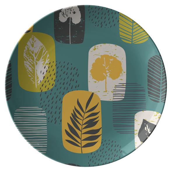 Blue & Yellow Autumn Colors 10" Dinner Plate
