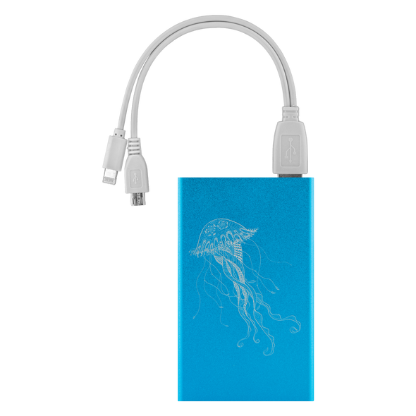 Jellyfish Floating In The Ocean Power Bank