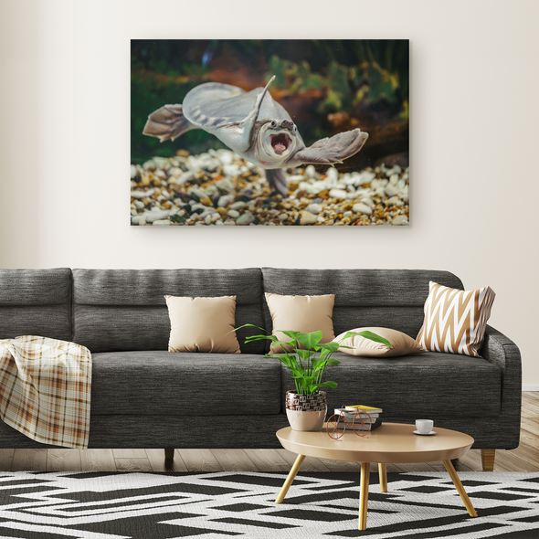 Happiest Turtle Canvas Wall Art
