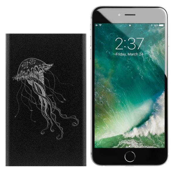 Jellyfish Floating In The Ocean Power Bank