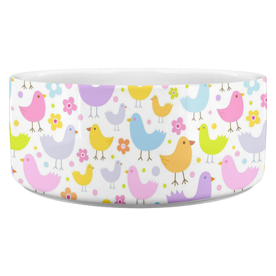 Birds And Flowers Of Spring Pet Bowl