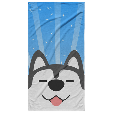 Husky Love Beach Towel