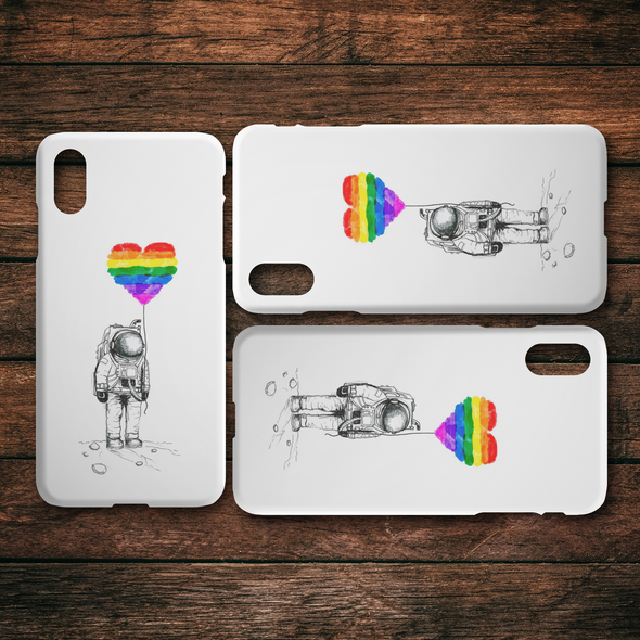 Astronaut and Pride iPhone Case