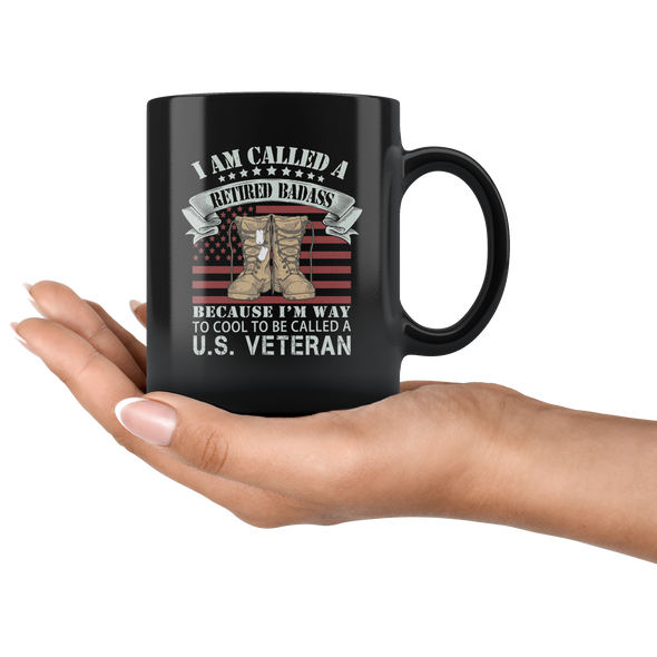 Retired Badass Black Mug