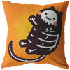 Halloween Kawaii Skeleton Cat Throw Pillow