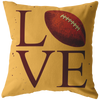 Love Football Throw Pillow