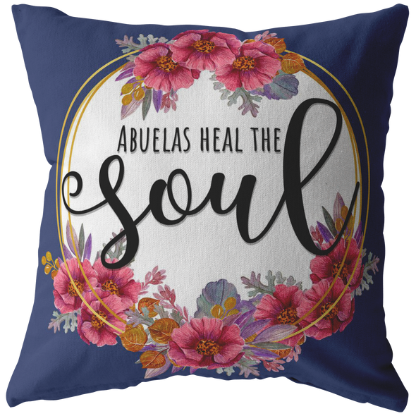 Abuelas Heal The Soul Throw Pillow