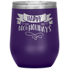 Happy AlcoHolidays 12oz Wine Tumbler