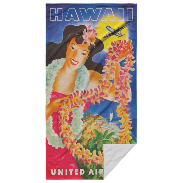 Hawaiian Girl Beach Towel