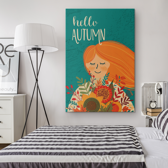 Hello Autumn Canvas Wall Art