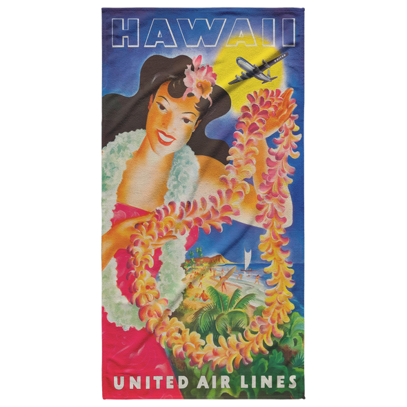 Hawaiian Girl Beach Towel