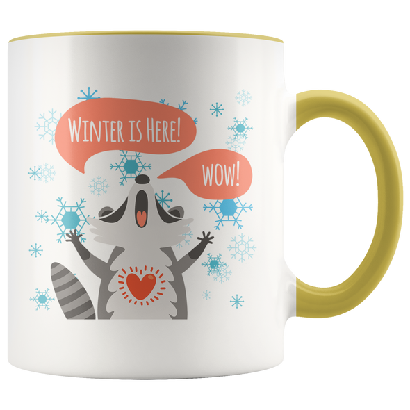 Winter is Here! Raccoon 11oz Accent Mug