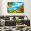 Pacific Bay in Guatemala Watercolor Style Canvas Wall Art