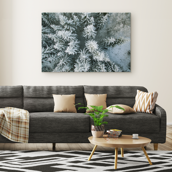 Snowy Pines Canvas Wall Art