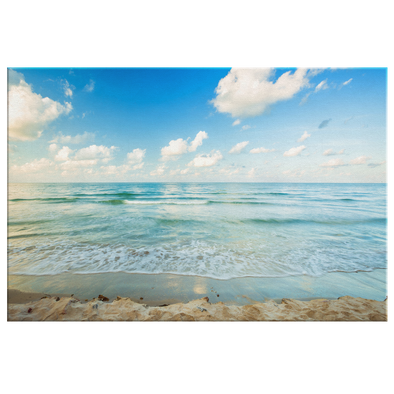 Early Morning On The Beach Canvas Wall Art