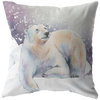 Amazing Winter Bear Throw Pillow