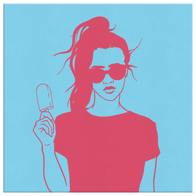 Ice Cream with Attitude Canvas Wall Art