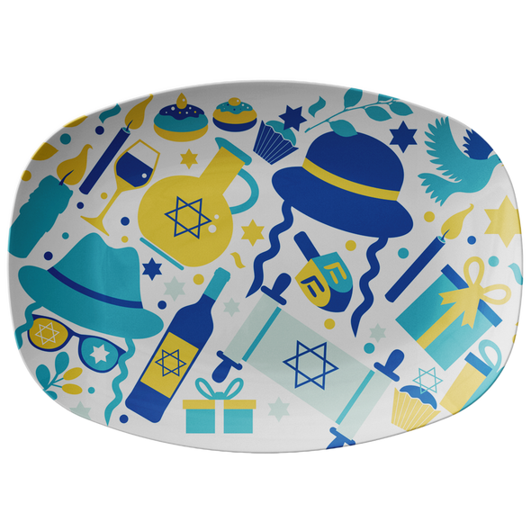 Happy Hanukkah 10" x 14" Serving Platter