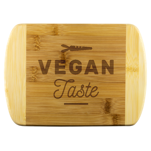 Vegan Taste Round Edge Bamboo Cutting Board