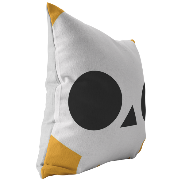 Little Monsters Skull Face Throw Pillow