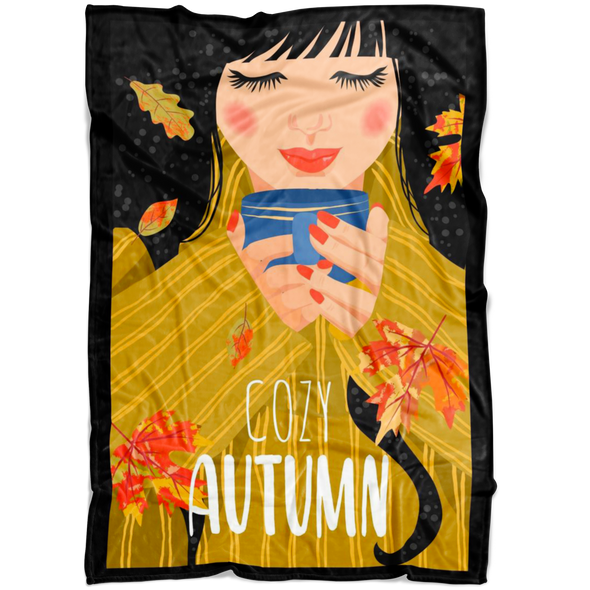 Cozy Autumn Fleece Blanket