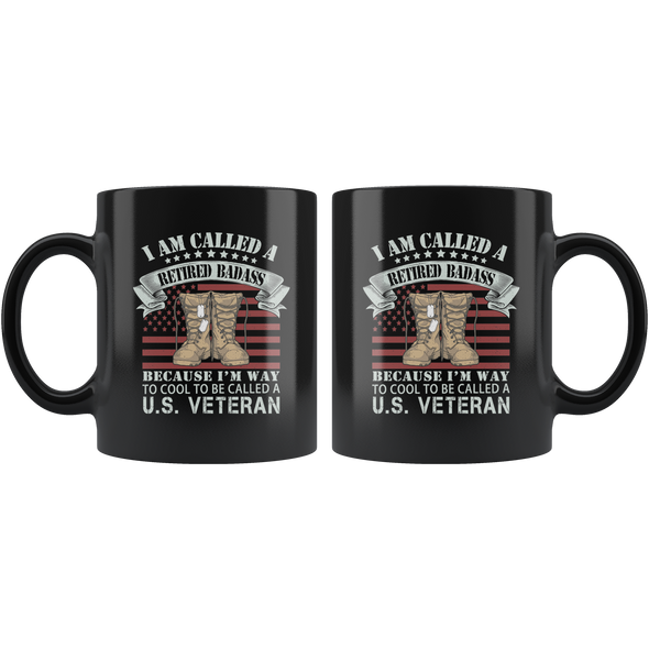 Retired Badass Black Mug