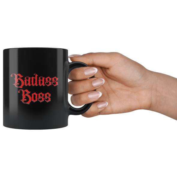 Badass Boss 11oz Black Mug