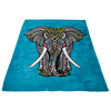 Blue Elephant Fleece Blanket