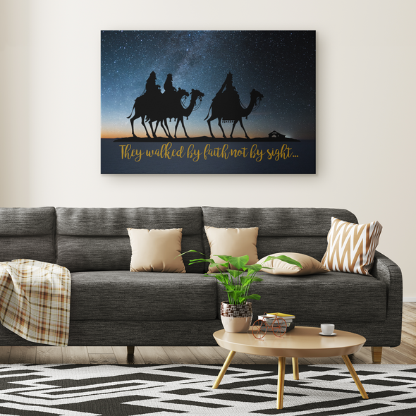 They Walked by Faith Not by Sight Canvas Wall Art