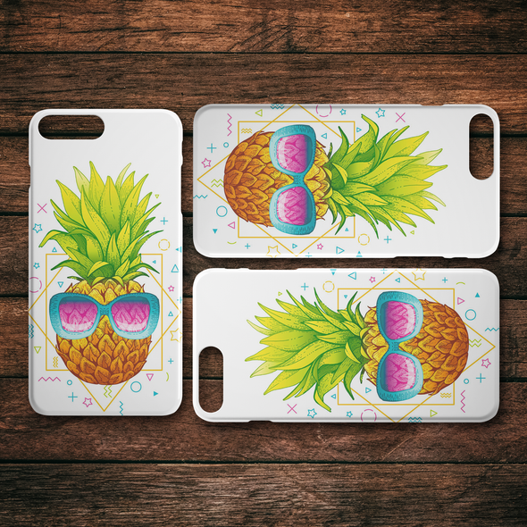 Happy Pineapple iPhone Case