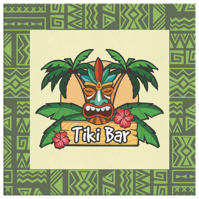 Tiki Bar Canvas Wall Art