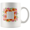 Pink Floral Spring 11oz White Mug Personalized By Con Gusto