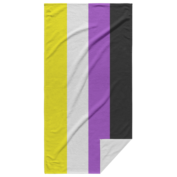 Nonbinary Pride Flag Beach Towel