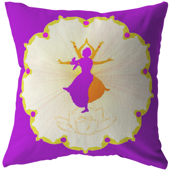 Lotus Dancer Throw Pillow