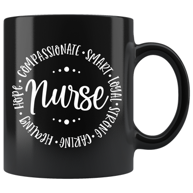 Nurse 11oz Black Mug