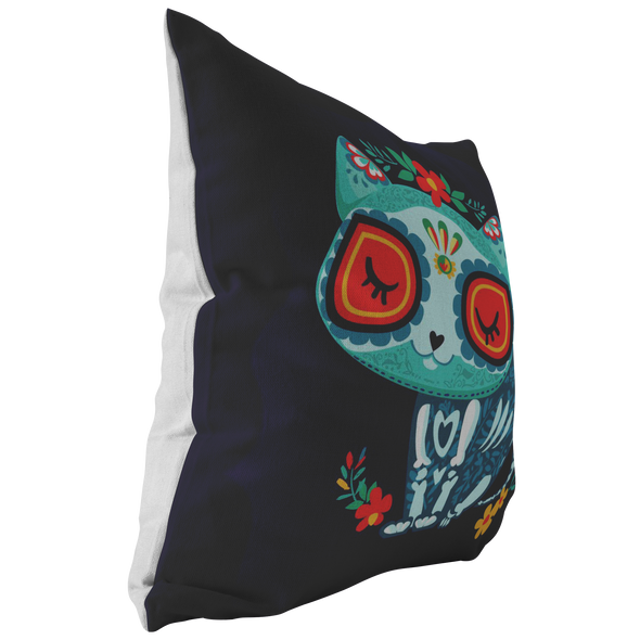 The Kitty of the Dead Throw Pillow