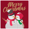 Snowman and Wife Luxury Christmas Canvas Wall Art