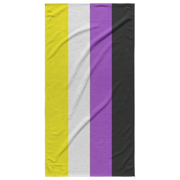 Nonbinary Pride Flag Beach Towel
