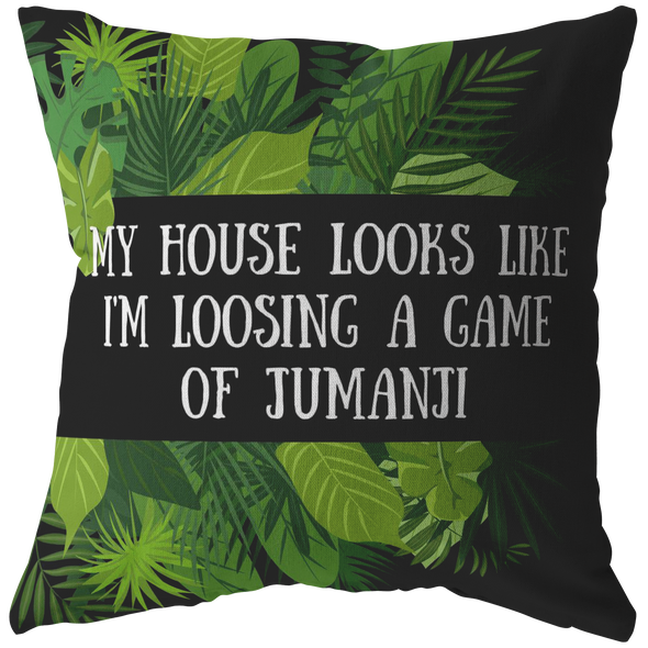 Loosing A Game Of Jumanji Throw Pillow