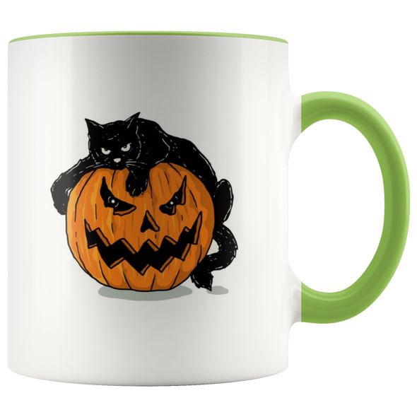 Halloween Bad Mood Cat 11oz Accent Mug