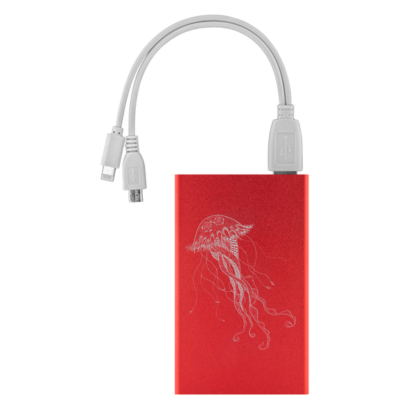 Jellyfish Floating In The Ocean Power Bank