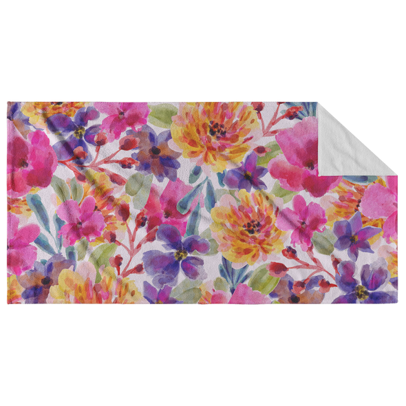 Flower Explosion Beach Towel