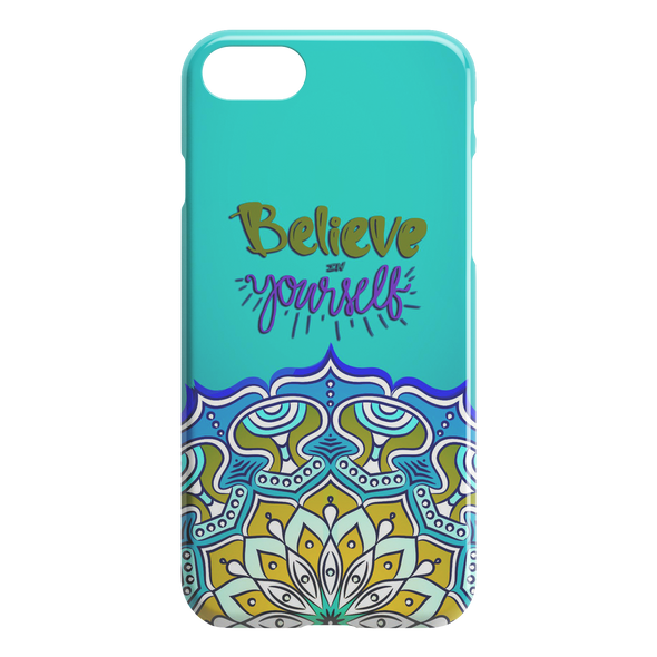 Believe Yourself Mandala iPhone Case